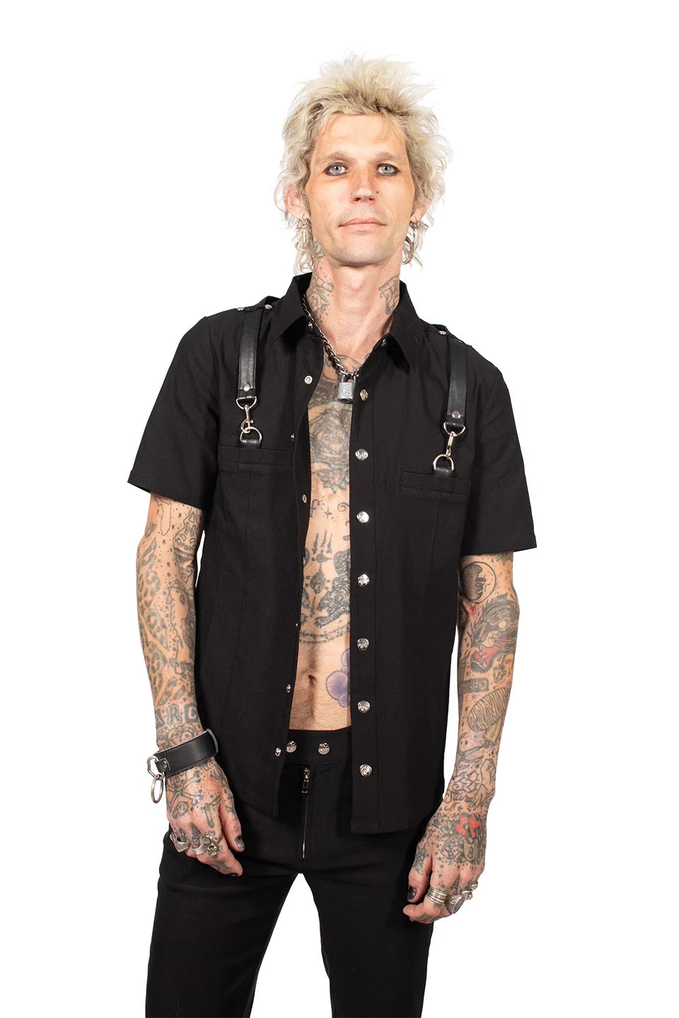 Lip Service Men's Short Sleeve Gangsta Pranksta Shirt