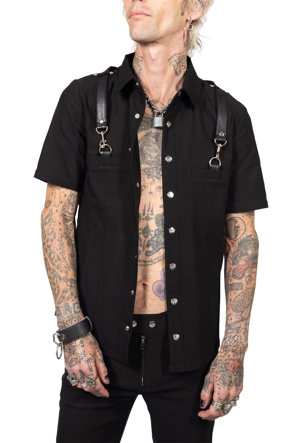 Lip Service Men's Short Sleeve Gangsta Pranksta Shirt