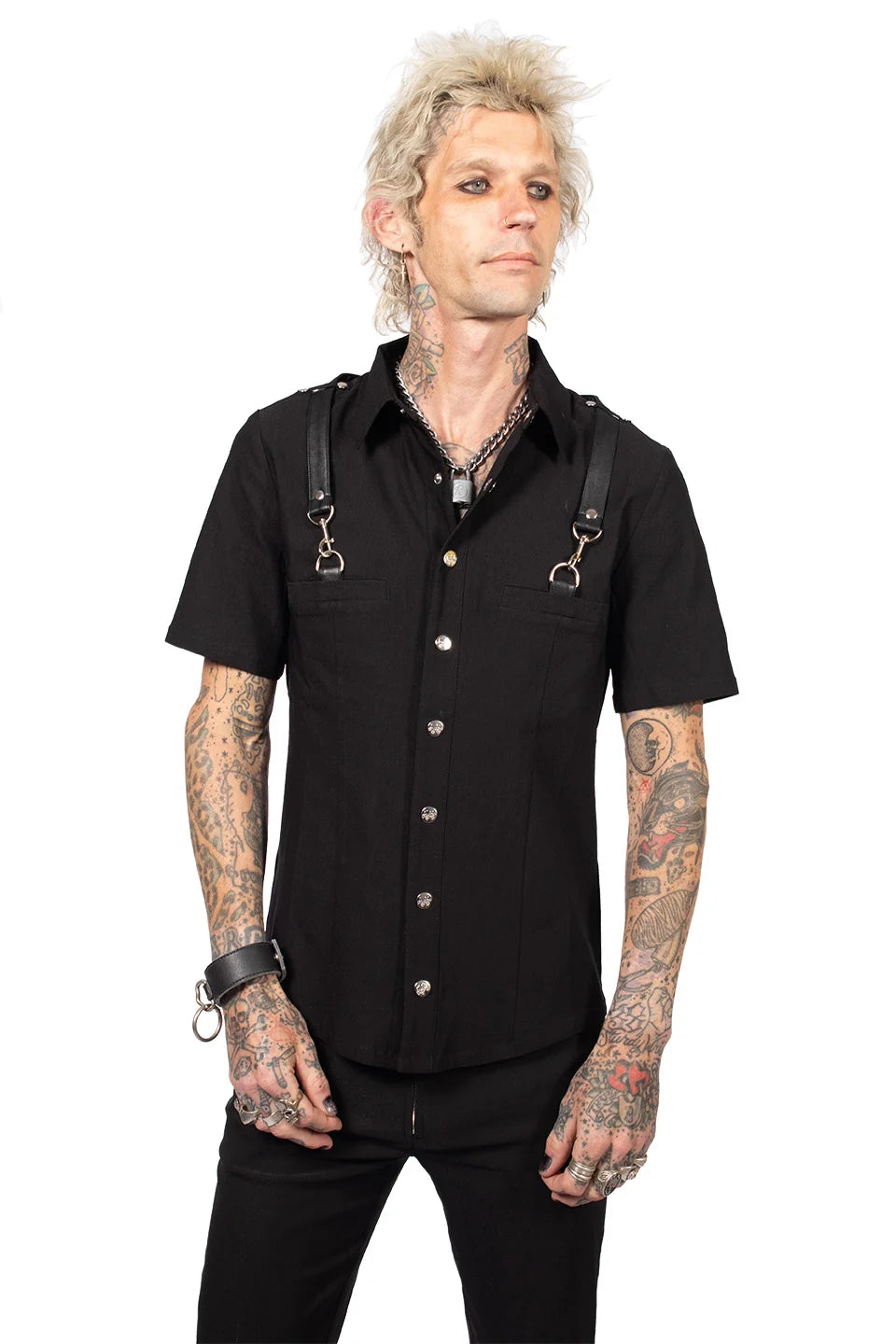 Lip Service Men's Short Sleeve Gangsta Pranksta Shirt