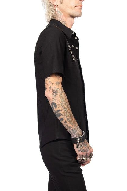 Lip Service Men's Short Sleeve Gangsta Pranksta Shirt