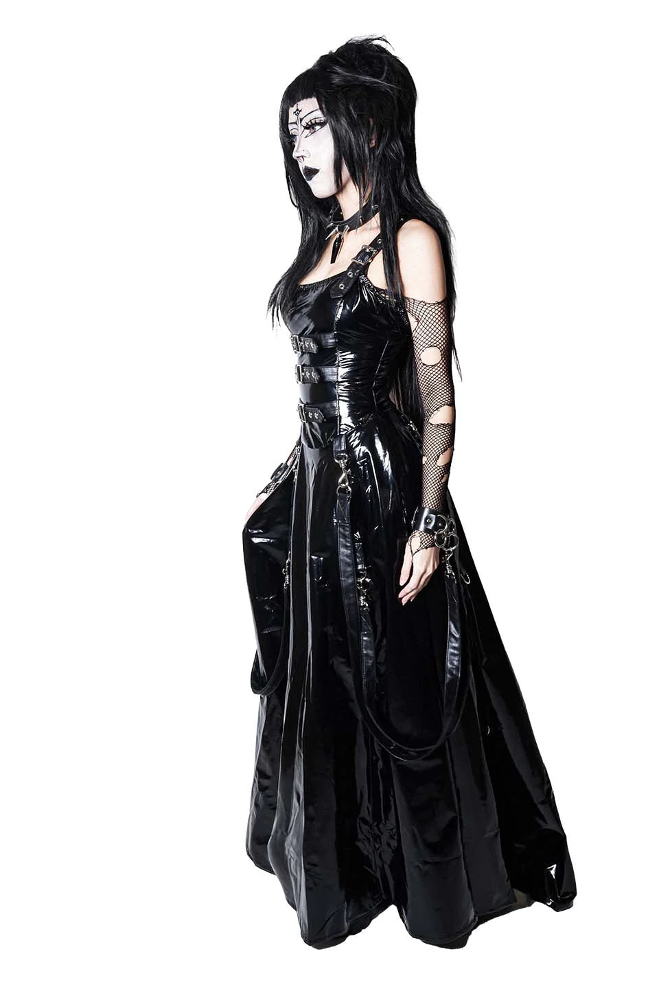 Lip Service Black PVC Vinyl Industrial Ball Gown