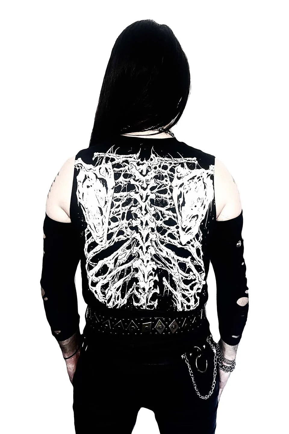 Lip Service Dead Inside Rib Cage Sleeveless T-shirt