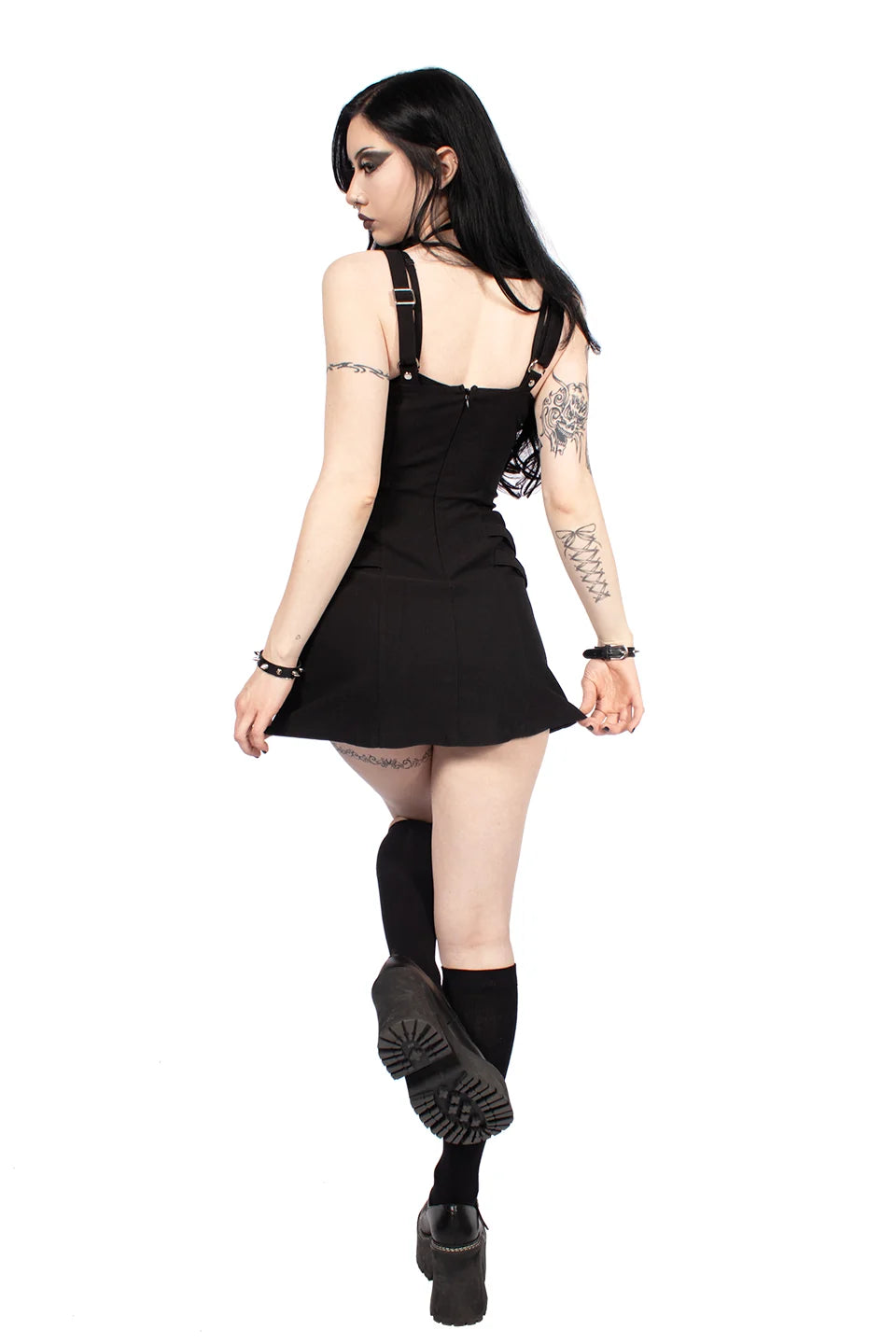 Lip Service Gangsta Pranksta Annette Dress Solid Black