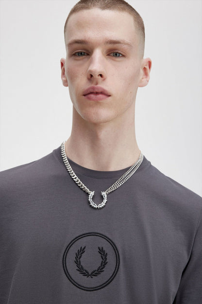 Fred Perry Double Chain Laurel Wreath Necklace
