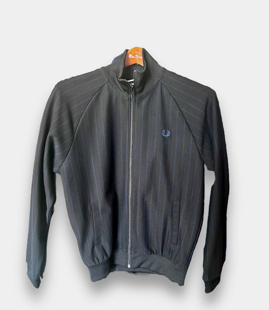 Fred Perry Pinstripe Black Track Jacket