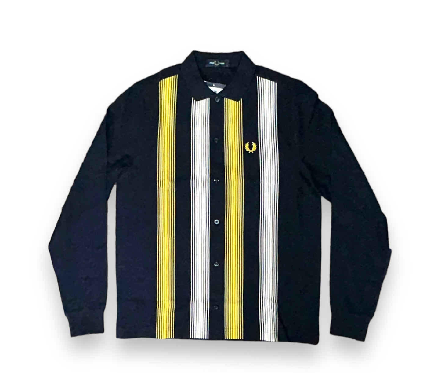 Ombre Striped LS Polo Shirt