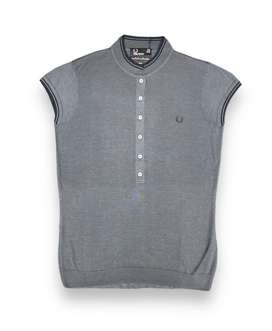 Amy Winehouse Grey Smoke Fine Gauge Fred Perry Shirtp