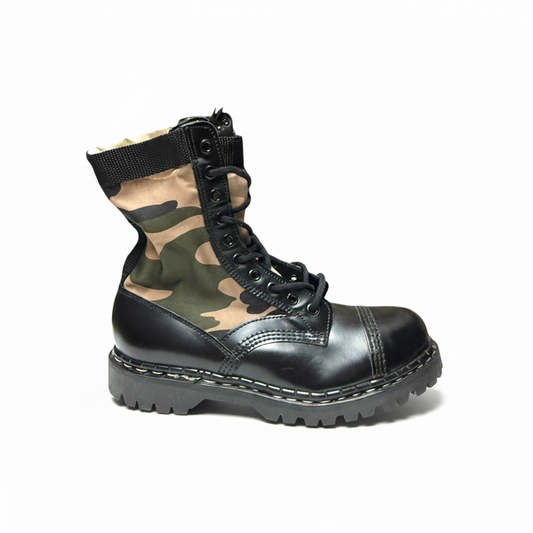 Gripfast Black Camouflage 10 Eye Boot Steel Cap