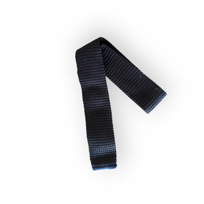 Navy Plain Silk Knitted Tie