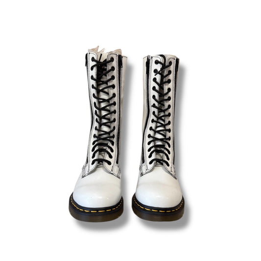9753 W White Double Zip Boots
