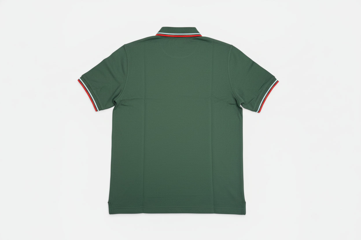 M12 Twin Tipped Fred Perry Shirt Tartan Green