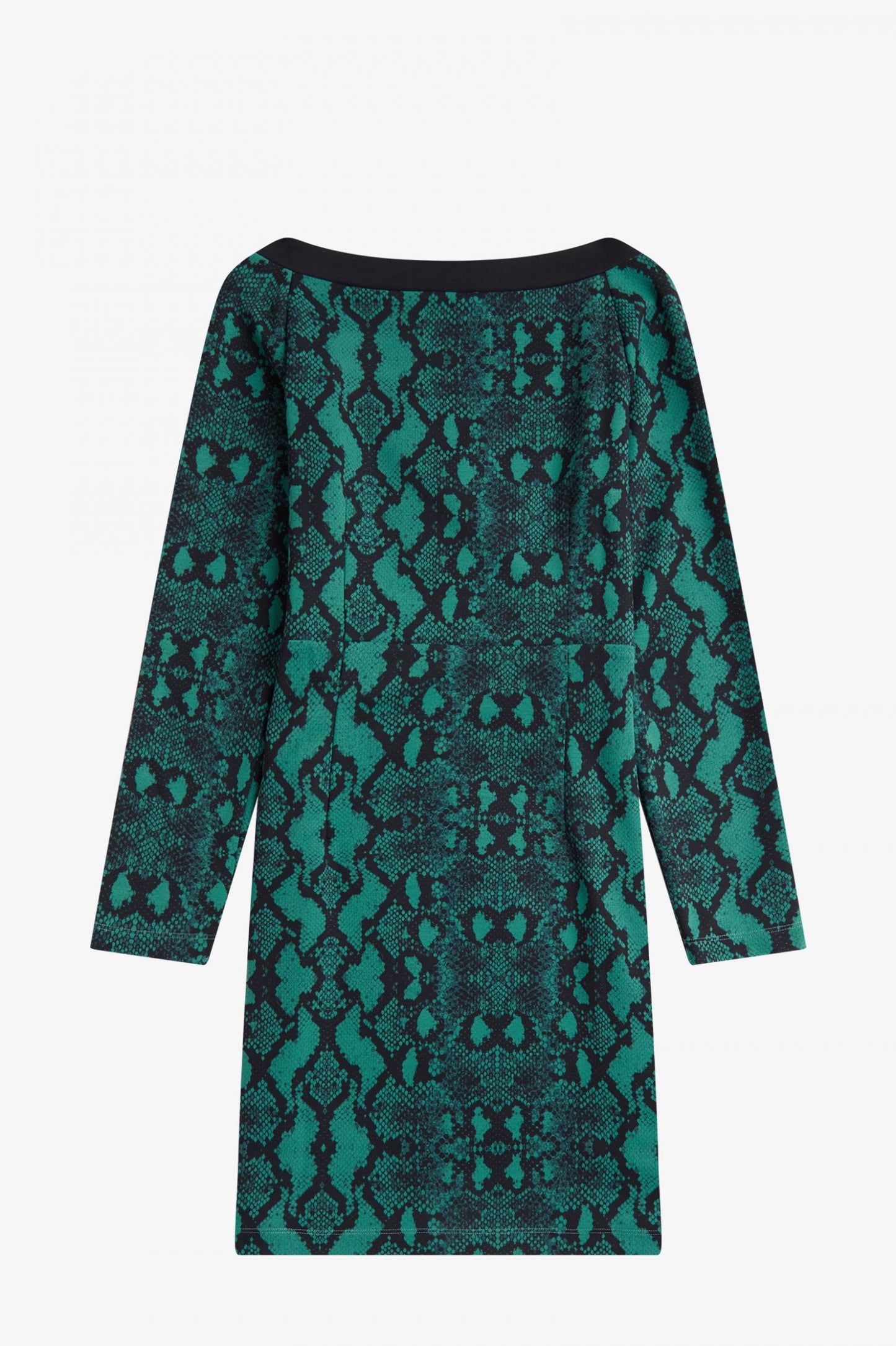 Amy Winehouse Deep Mint Off-the-Shoulder Snakeprint Dress