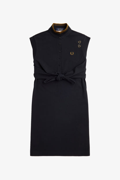 Amy Winehouse  Tie-Front Piqué Dress