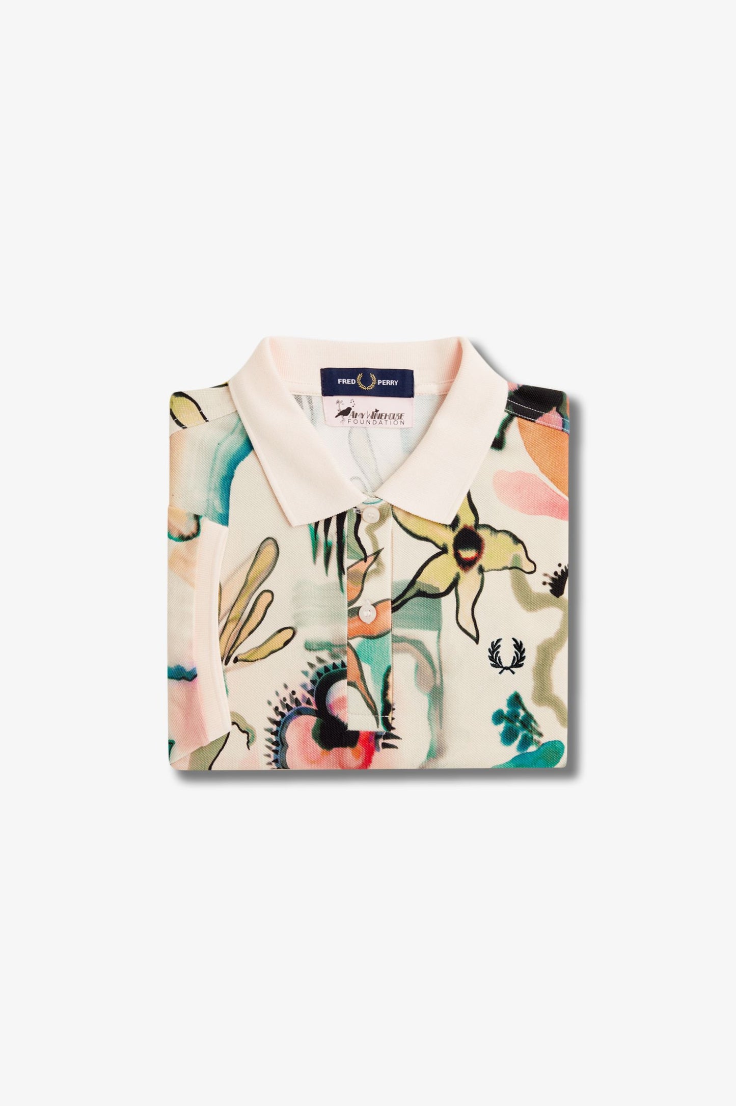 Amy Winehouse Floral Print Fred Perry Shirt