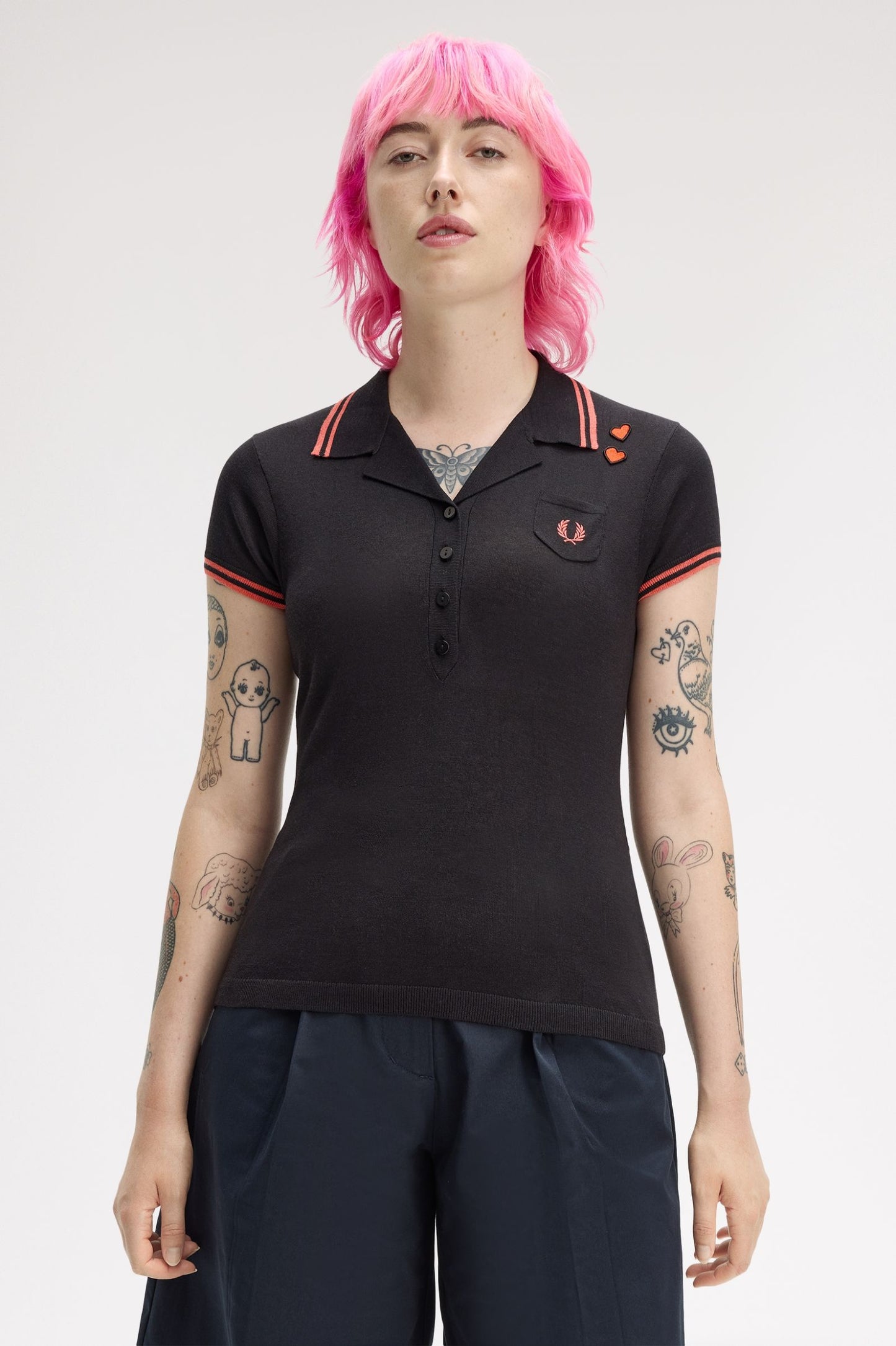 Chemise en maille Fred Perry à détails poches