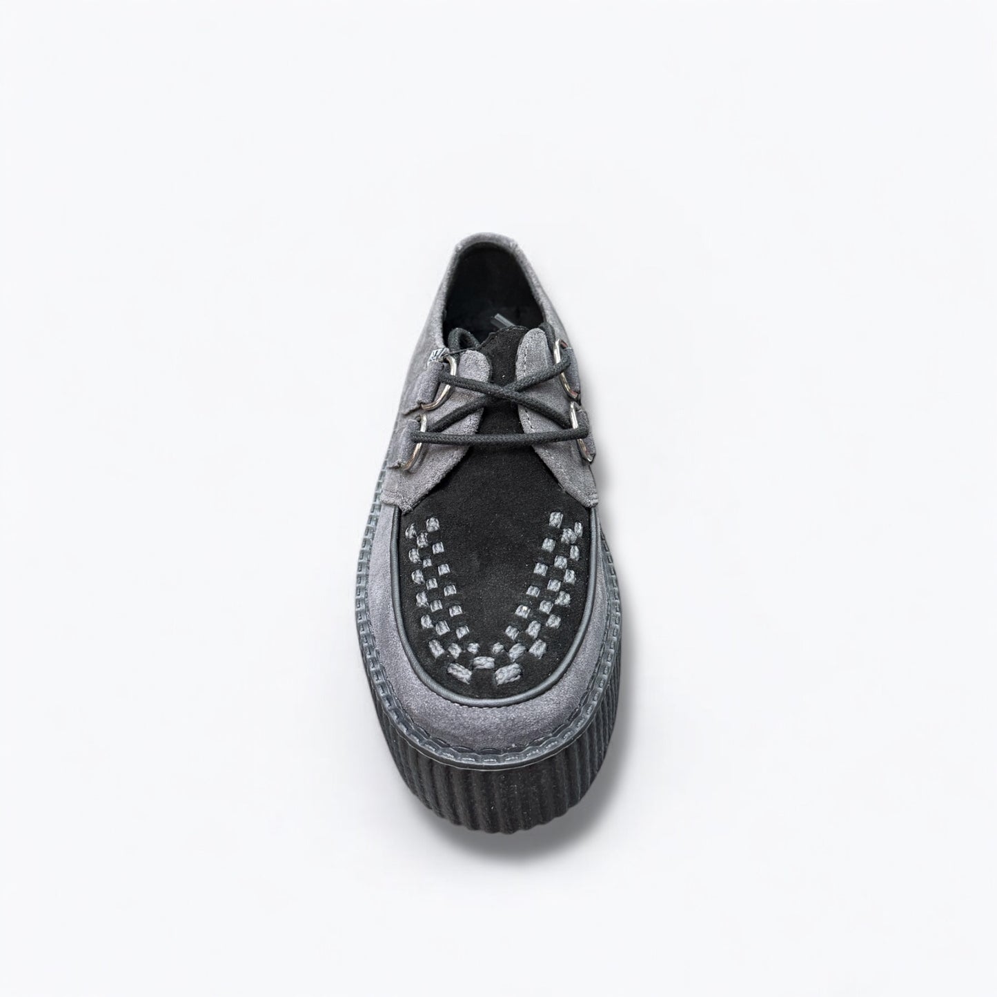 T.U.K. Viva Mondo en daim noir et gris