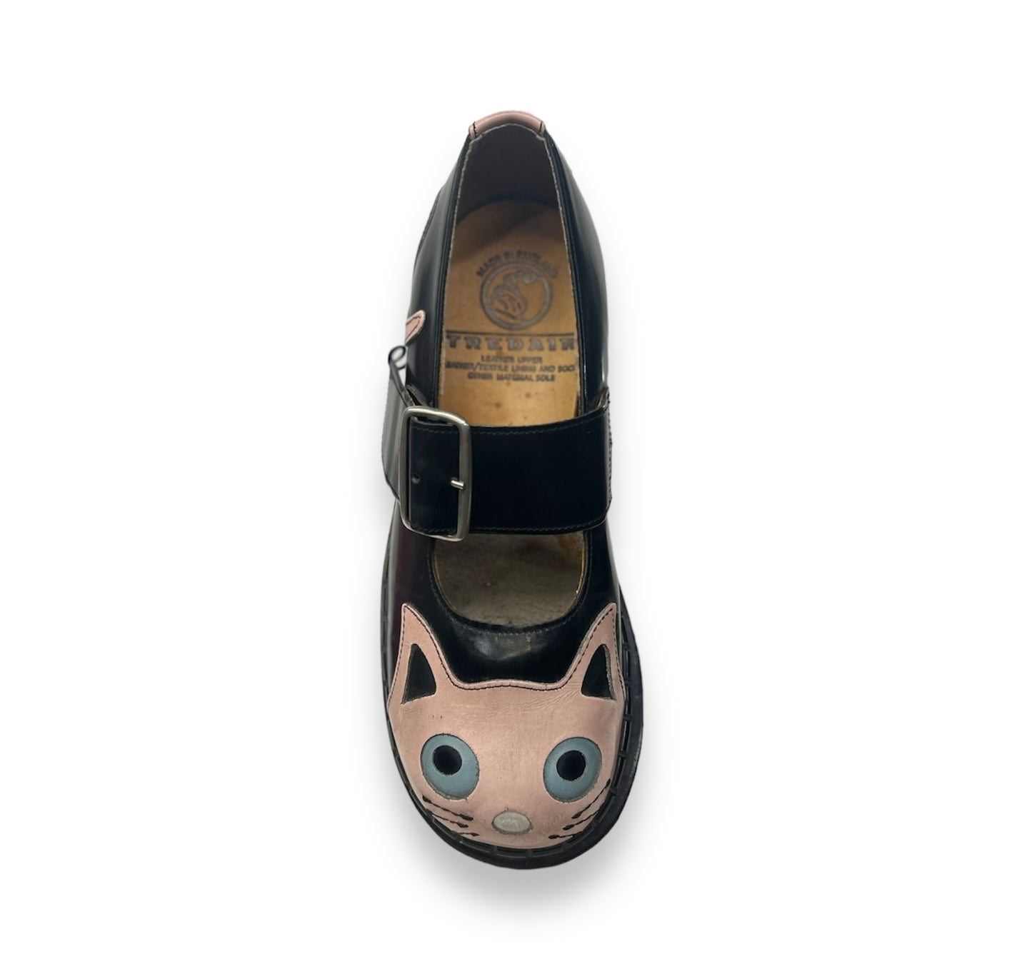 Tredair Black/Pink Cat Head Mary Jane Sandal