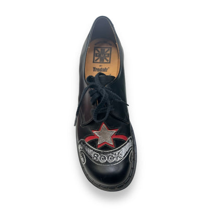 Tredair Black/Multi Leather 'Rock n Roll' Tie Oxford Shoe