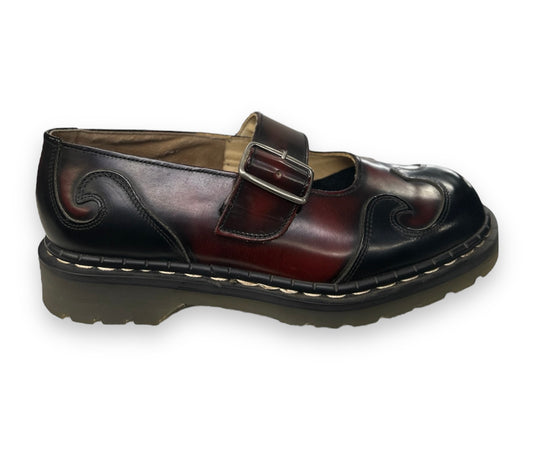 Tredair Burgundy Rub Off Swirly Mary Jane Sandal