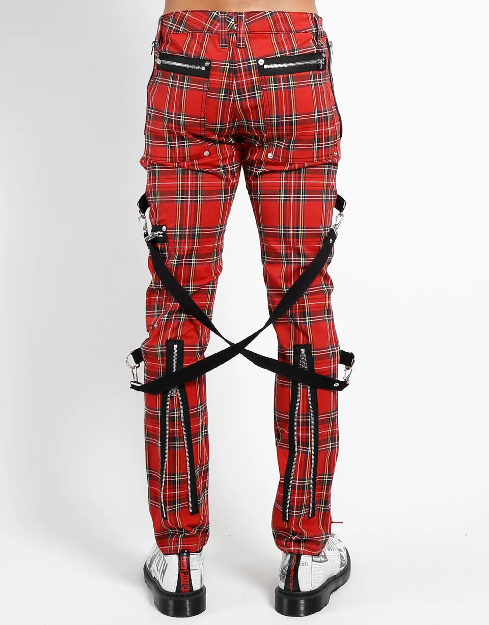 Tripp Nyc Red Plaid Chaos Pant