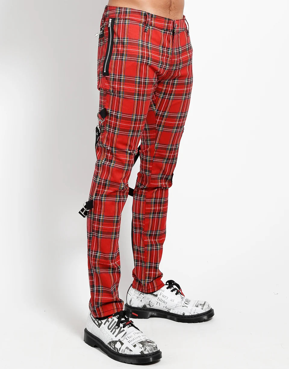 Tripp Nyc Red Plaid Chaos Pant