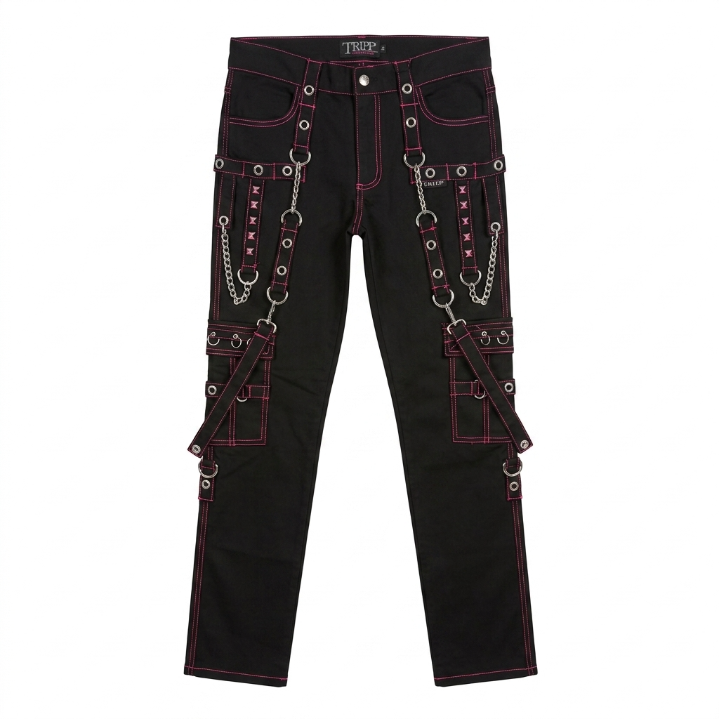Black/Pink Stitch No Excuse Pants
