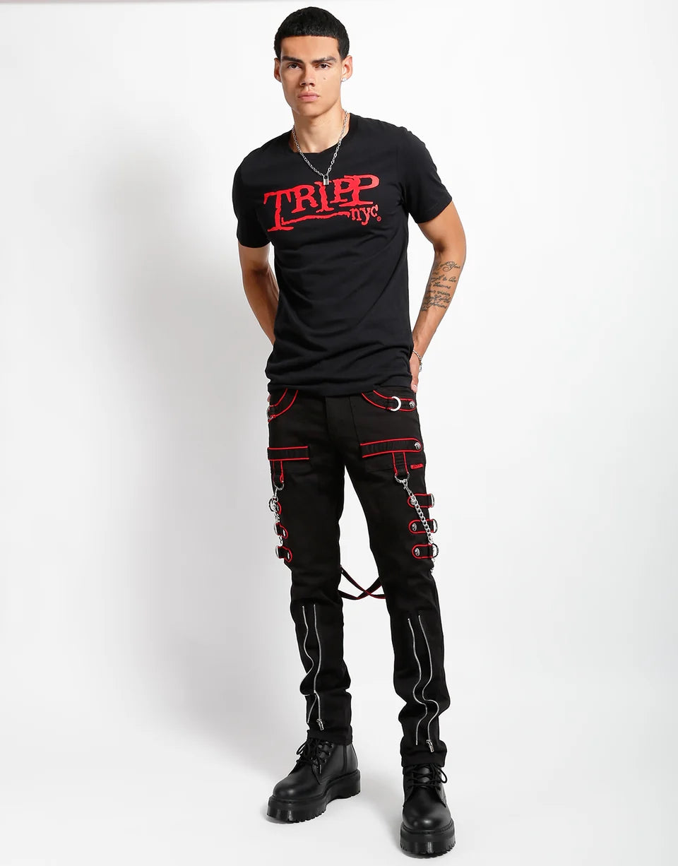 Band Pant Red