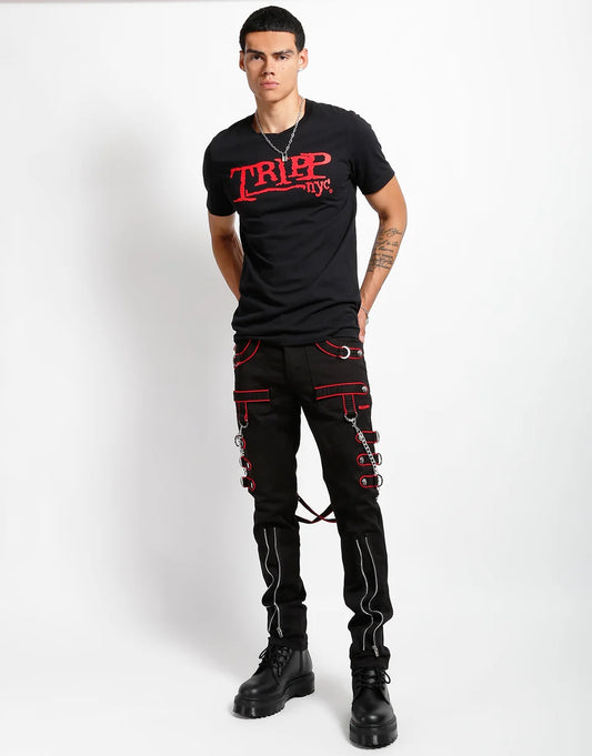 Band Pant Red