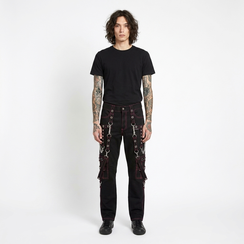 Black/Pink Stitch No Excuse Pants