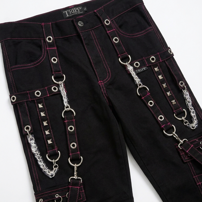 Black/Pink Stitch No Excuse Pants