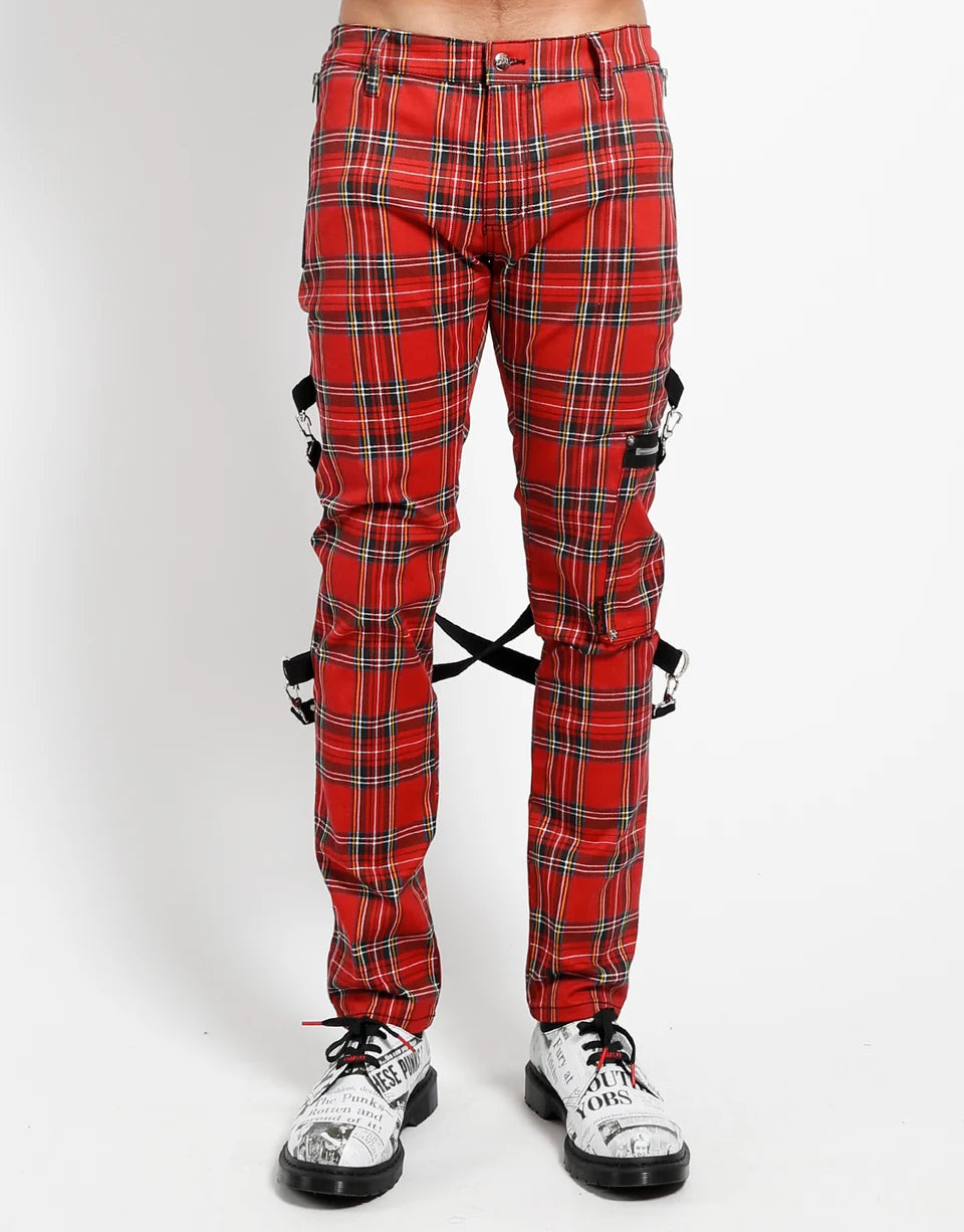 Tripp Nyc Red Plaid Chaos Pant