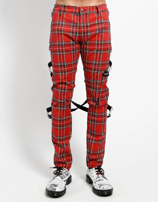 Tripp Nyc Red Plaid Chaos Pant