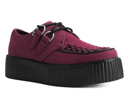 T.U.K Vegan Suede Burgundy Viva Mondo Creeper