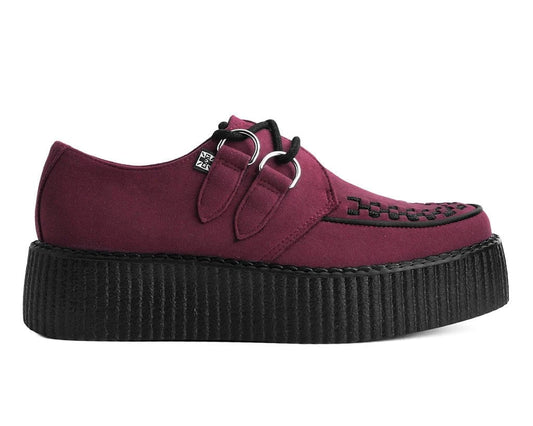 T.U.K Vegan Suede Burgundy Viva Mondo Creeper