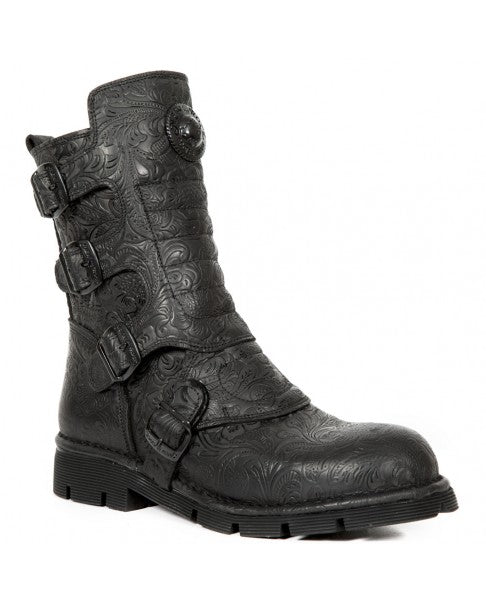 New Rock Black leather boot  M-373X-S24