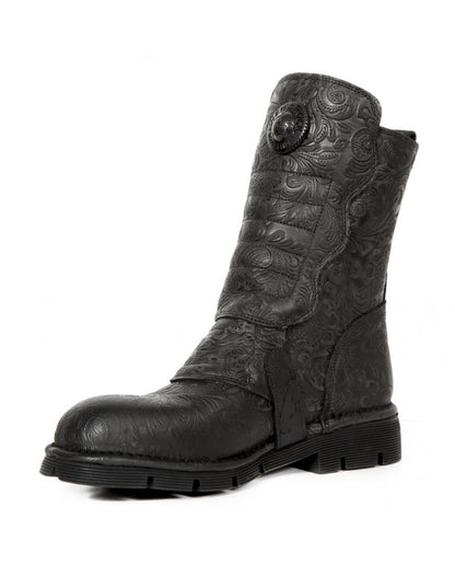 New Rock Black leather boot  M-373X-S24