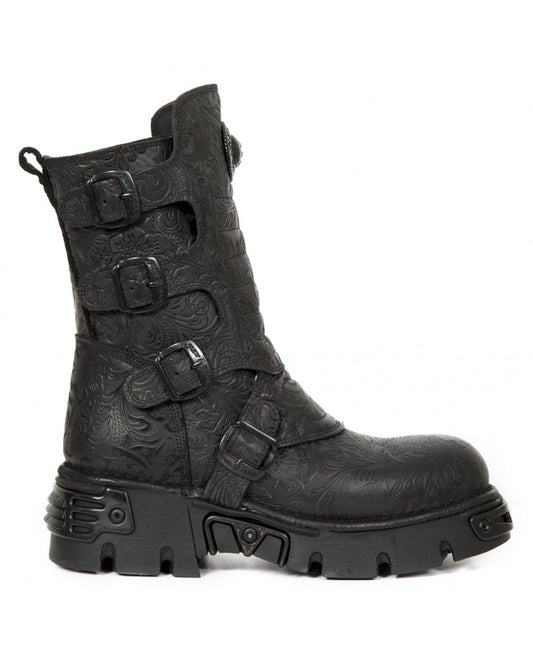 New Rock Black leather boot M-373X-S25