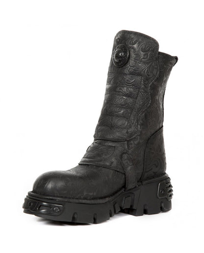 New Rock Black leather boot M-373X-S25