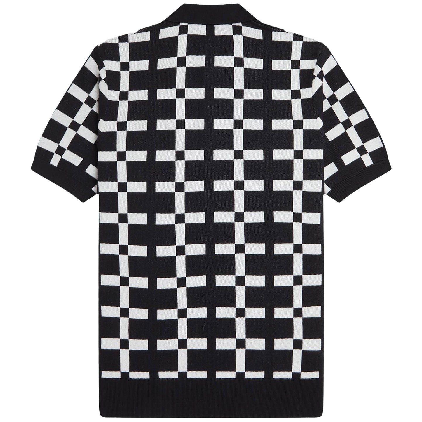 Fred Perry Geometric Jacquard Knit Polo Shirt