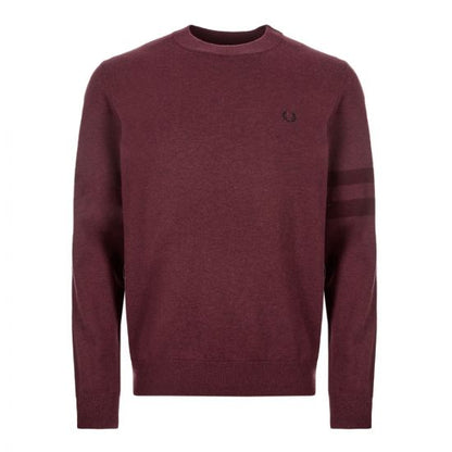 Tipped Sleeve Crew Neck Jumper