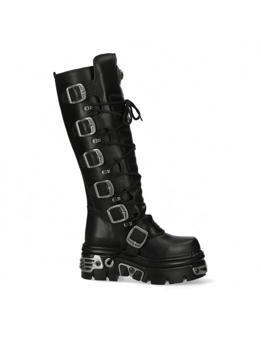 New Rock High Boot Black REACTOR M-272-S1