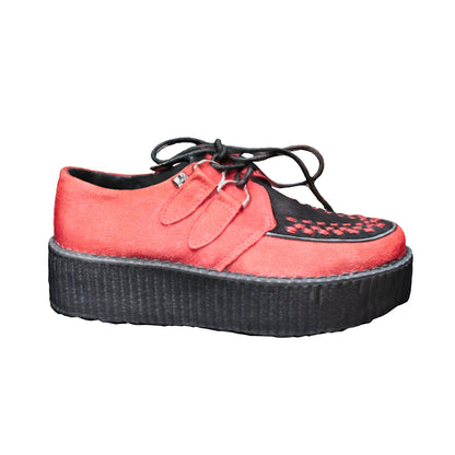 T.U.K Black and Red Suede Viva Mondo Creepers need photo