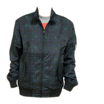 Tartan check nylon jacket