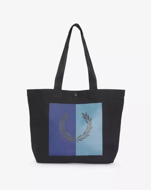 Fred Perry Colour Block Black Tote Bag