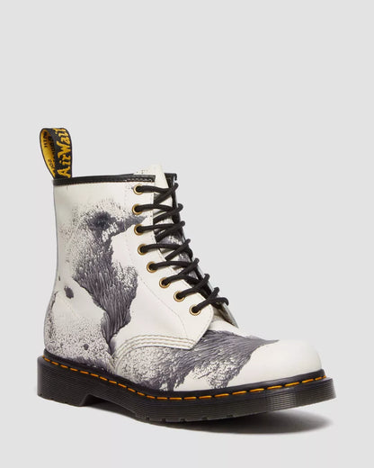 1460 TATE 'DECALCOMANIA' BACKHAND LEATHER LACE UP BOOTS
