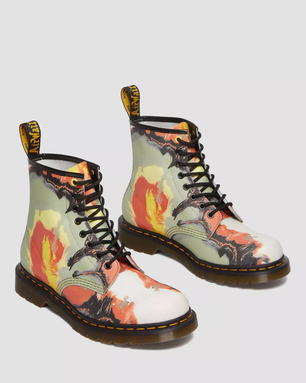 1460 TATE 'VOLCANIC FLARE' LEATHER LACE UP BOOTS