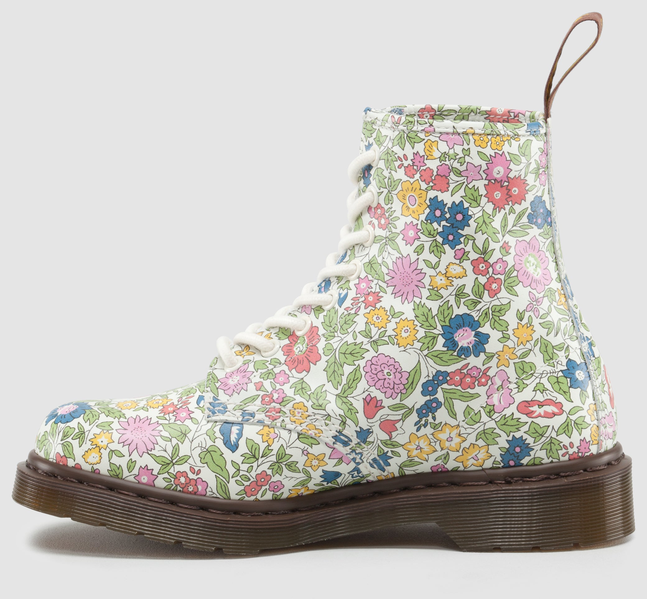 White floral hot sale doc martens