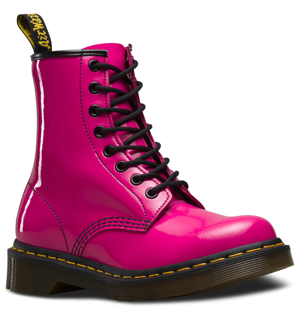 NwoT 11 Mens Dr. Martens Hot Pink Punk Lace-Up Combat Boot 1460 Eyelet Leather 1460 Smooth Leather Lace Up Boots in Pink | Dr. Martens main image 2