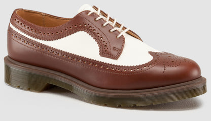 3989 TAN+OFF WHITE BROGUE SMOOTH OXFORD MIE