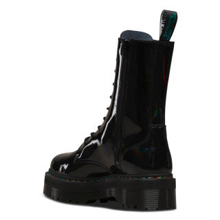 JADON HI BLACK RAINBOW PATENT PLATFORM BOOT